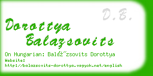 dorottya balazsovits business card